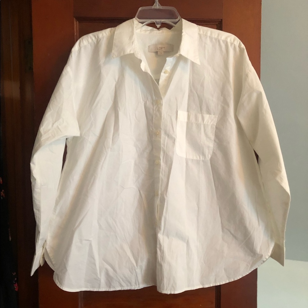 Oversized poplin button up shirt